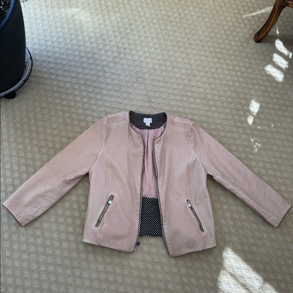 Faux Leather Bomber Jacket